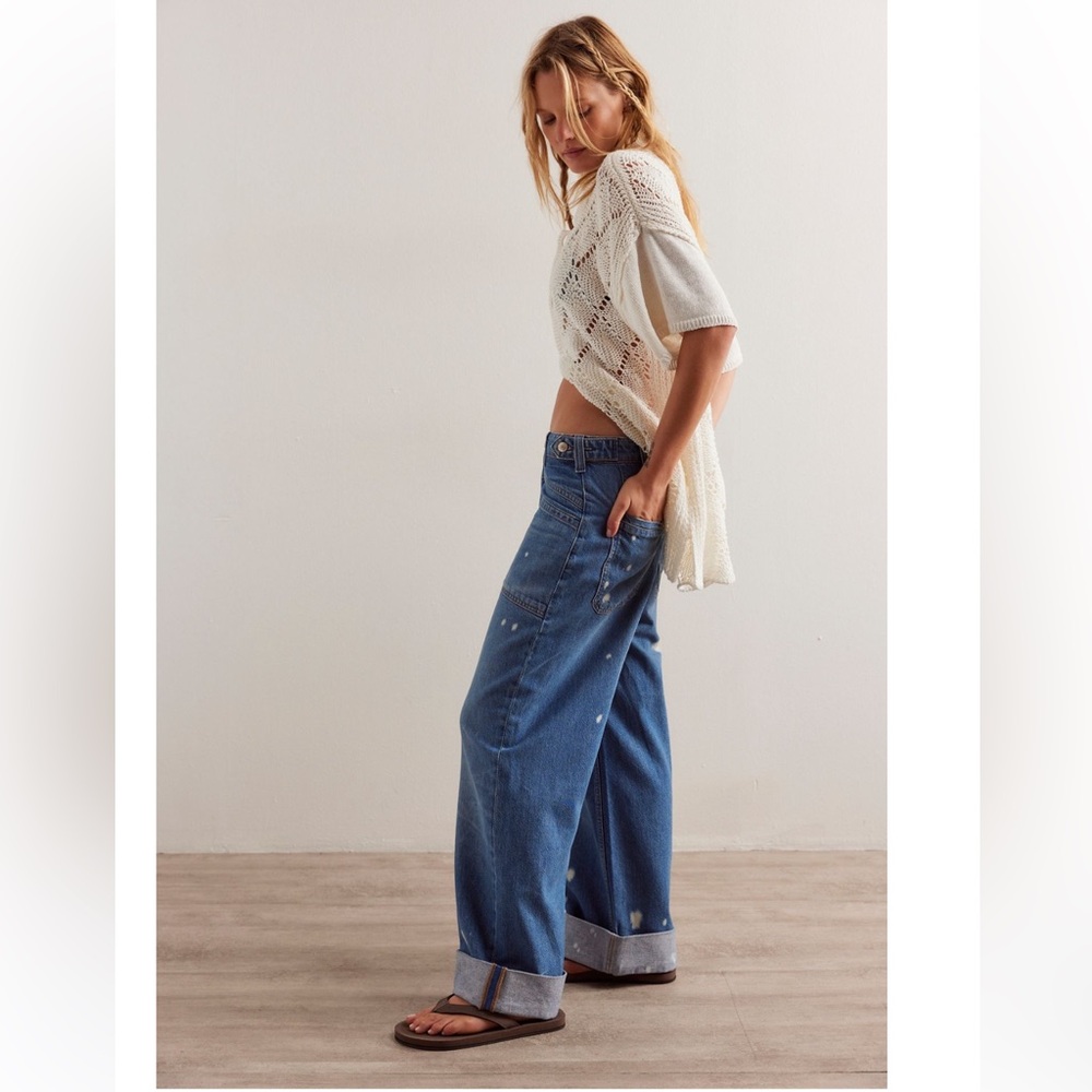 Free People Palmer Cuffed Jeans Jeans - Size 26
